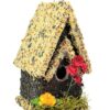 Edible Birdhouse Handmade - Unique Reseedable Bird Feeder Wooden Birdhouse Covered w/Birdseed- Made in USA (Tall, Light Roof) Tall 56 81ATHpCCFcL