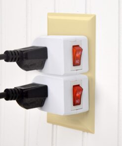 Electes 3 Prong Grounded Single Port Power Adapter with Red Indicator On/Off switch {Value! 3 Pack} 14 81AU9XWqKDL