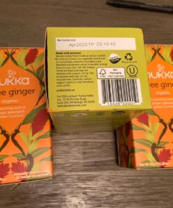Pukka Three Ginger, Organic Herbal Tea With Turmeric & Galangal, Perfect for After Meals, 60 Tea Bags (3 Pack) Ginger,turmeric,galangal 3 Pack 22 81AVaapfAWL