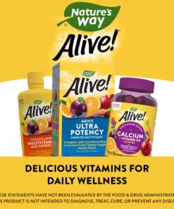 Nature's Way Alive! Men's Daily Ultra Potency Complete Multivitamin, High Potency B-Vitamins, Supports Energy Metabolism*, 60 Tablets 24 81AWTovzJCL