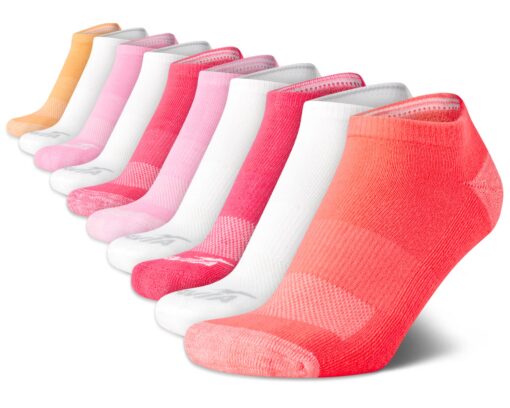 Avia Women's No-Show Athletic Low Cut Socks (10 Pack) 4-9 Bright Multi