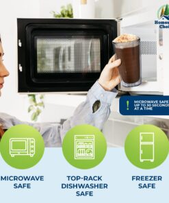 Insulated Drinking Glasses 16oz 4-pack - Made in USA Great for Iced Coffee & Hot Drinks, Clear Double Wall Plastic Tumbler Cups, Microwave, Freezer & Top Rack Dishwasher Safe Reusable Cups Clear - 16 oz 16.0 ounces 21 81AXUv5flSL 6