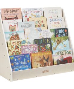ECR4Kids Single-Sided Book Display, Classroom Bookshelf, White Wash 33 81AXyobSoL