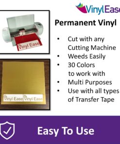 Vinyl Ease 30 Sheets 6" x 12" Assorted Colors Gloss Permanent Adhesive Vinyl for Cricut, Silhouette, Pazzles, Craft ROBO, QuicKutz, Craft Cutters, Die Cutters, Sign Plotters - V0001 36 81AZ9hb90cL