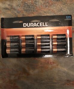 Duracell CR123A 3V Lithium Battery, 12 Count Pack, 123 3 Volt High Power Lithium Battery, Long-Lasting for Home Safety and Security Devices, High-Intensity Flashlights, and Home Automation 18 81Aa1zcw97L