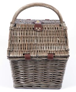 PICNIC TIME Piccadilly Picnic Basket, Romantic Picnic Basket for 2 with Picnic Set - Includes Utensil Set, Glasses, Plates, and Wine Opener, (Anthology Collection - Gray with Gold Accents) 22 81AbFqBCamL