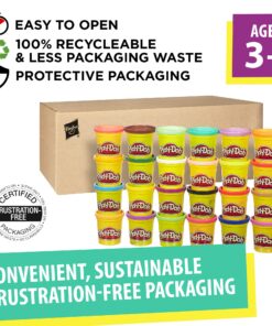 Alternative view of Play-Doh Modeling Compound 24-Pack Case of Colors, Party Favors, Non-Toxic, Multi-Color, 3-Ounce Cans, Ages 2 and up (Amazon Exclusive) Multicolor Frustration-Free Packaging