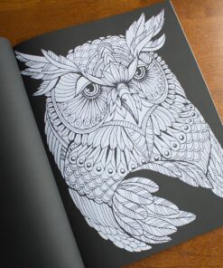 Adult Coloring Book: Midnight Edition: 29 Animal Designs for Stress Relief (Unibul Press Coloring Books) Paperback 32 81AbPHWACML