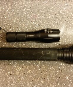 EcoGear FX Complete LED Tactical Flashlight Kit TK120 Flashlight with Rechargeable Battery: High Lumens with 5 Light Modes, Water Resistant, Adjustable Focus Zoom 70 81AbX9eTp L