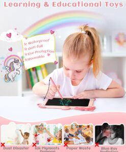 KOKODI LCD Writing Tablet, Unicorn Toys for Girls 3 4 5 6 7 8 Years Old, Colorful Toddler Doodle Board Drawing Tablet, Educational and Learning Toys, Christmas Birthday Gift for Girls Boys, Pink 13 81Ac2AyBekL