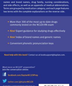 NCLEX-RN Drug Guide: 300 Medications You Need to Know for the Exam (Kaplan Test Prep) 4 81Acm5pIneL