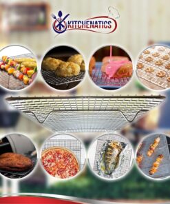 KITCHENATICS Small Quarter Sheet Cooling Rack for Cooking and Baking, Oven-Safe Stainless Steel Wire Rack, Baking Rack for Oven Cooking, Heavy Duty Cookie Cooling Rack fits Quarter Sheet Pan - 8.5x12 8.5" x 12" Quarter Sheet (SMALL) - 1 PC 28 81Ae XbVTlL