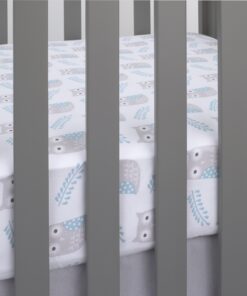 NoJo Solid Crib Skirt/Dust Ruffle with Fringe and 18" Drop, Grey Grey - Fringe 7 81AeQj5uhwL