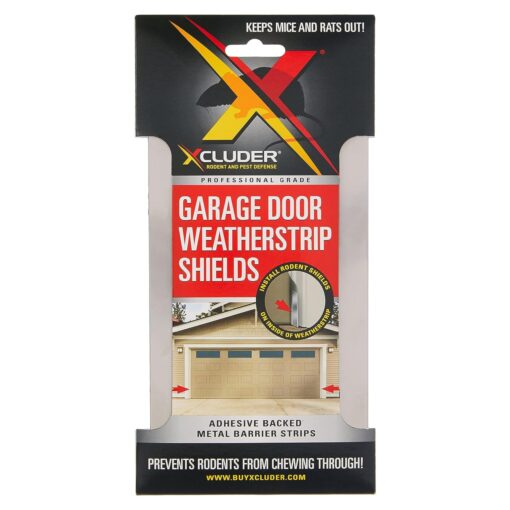 Xcluder Stainless Steel Garage Door Rodent Shield; 1 Door Kit with 8-inch Door Strips (Pack of 2); Keep Rats and Mice Out; Suitable for Residential and Commercial Use 1 Door Kit (Pack of 2)