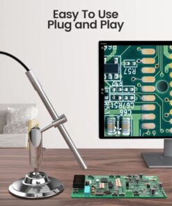 USB Digital Microscope, Teslong 10X to 200X Magnification Camera with Stand, Portable Handheld Electronic Coin Magnifier, Soldering Camera Ear Otoscope 34 81Ahfw24bSL