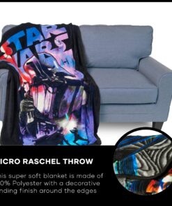 Northwest Star Wars Micro Raschel Throw Blanket, 46" x 60", Darth Night 15 81AjNpKkPLL