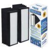 Veva HEPA Filter B Replacement, Compatible with Germ Guardian FLT4825 HEPA, AC4900CA, AC4825, AC4850PT, AC4820, Pack of 2 HEPA Filter / 8 Carbon Pre-Filters for GermGuardian Filter B 43 81AjUm7rLZL