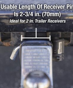 Master Lock Receiver Lock, 1/2 in. and 5/8 in. Swivel Head Receiver Locks, Weather Resistant Automotive Receiver Lock with Keys 25 81AjXmuBfL