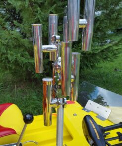 Amarine Made (2x) Stainless Tournament Style Clamp on Fishing Rod Holder for Rails 1-1/4" to 2" 40 81Ajcm QMpL