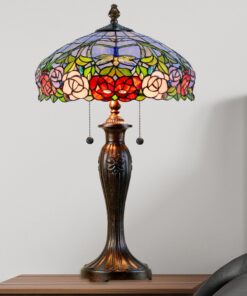 Dale Tiffany TT12232 Zenia Rose Table Lamp, 27" x 16.25" x 16.25", Fieldstone 14 81AjsgsmGL