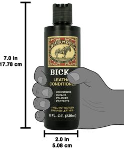 Bick 4 Leather Conditioner and Leather Cleaner 8 oz - Will Not Darken Leather - Safe For All Colors of Leather Apparel, Furniture, Jackets, Shoes, Auto Interiors, Bags & All Other Leather Accessories 25 81AlPkzGP1L