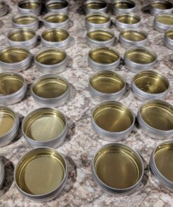 Tosnail 24 Pack 2 oz. Aluminum Round Lip Balm Tin Containers with Screw Thread Lid - Great for Spices, Candies, Tea or Gift Giving 37 81Alb3E9tWL