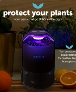 Katchy Automatic Indoor Insect Trap - Self-Activating Killer for Mosquitos, Gnats, Moths, Fruit Flies - Non-Zapper Traps for Inside Your Home - Catch Insects with Suction, Bug Light & Sticky Glue Black 24 81AmIUsq4OL 1