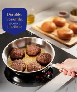 Legend 5 Ply 14 pc All Stainless Steel Heavy Pots & Pans Set | Professional Quality Cookware 5ply Clad Home Cooking & Commercial Kitchen Surface Induction Oven Safe | Non-Teflon PFOA, PTFE & PFOS Free Stainless Steel 5-Ply 33 81AnNkn0baL