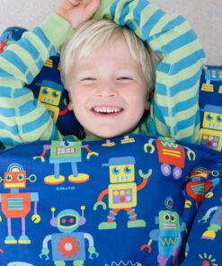 Wildkin Original Nap Mat with Reusable Pillow for Boys & Girls, Perfect for Elementary Daycare Sleepovers, Features Hook & Loop Fastener, Cotton Blend Materials Nap Mat for Kids (Robots) Robots 20 81AnUVpuTSL