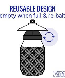 TERRO T380 Outdoor Reusable Fly Magnet Fly Trap - Poison Free Fly Killer and Trap with Bait 31 81Ao EzvsxL
