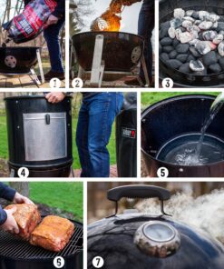 Weber 18-inch Smokey Mountain Cooker, Charcoal Smoker,Black 18" 44 81Ao8x7taTL 1