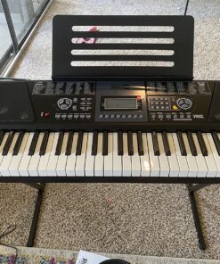 RockJam 61 Key Keyboard Piano With LCD Display Kit, Stand, Bench, Headphones, Simply App & Keynote Stickers Keyboard Piano Kit 36 81ApSiopvPL