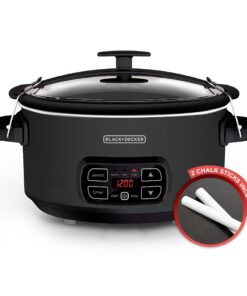 BLACK+DECKER 7-Quart Digital Slow Cooker with Chalkboard Surface, Slate, SCD4007 34 81ApVPmqkuL