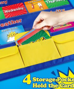 Aizweb Classroom Calendar Pocket Chart,Monthly Calendar for Kid Preschool Kindergarten Classroom Elementary Must Haves,Classroom Decorations Decor,Homeschool Teacher Supplies,Back to School Supplies Blue 11 81AqmF7WYlL