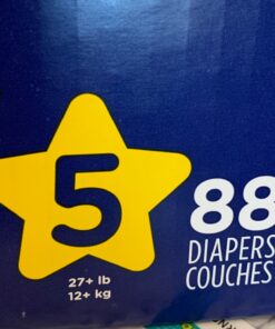 Pampers Swaddlers Overnights Diapers - Size 5, 88 Count, Disposable Baby Diapers, Night Time Skin Protection 32 81Aqp96ZL6L