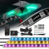 OPT7 AURA LED Marine Boat Lights, w/Soundsync RGB Interior Lighting Strip, Multi Colors Mode, Wireless Remote, IP67 Waterproof Deck Light for Pontoon Fishing Bass Sailboat Yacht Kayak, 12V 19 81ArgojhDBL