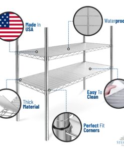 Shelf Liners for Wire Shelf System - Set of 3 in Graphite - 13.4 x 23.2 inch - Plastic Wire Shelving Shelf Mats 14"x24" 3pcs 14 81ArlshbFAL 1