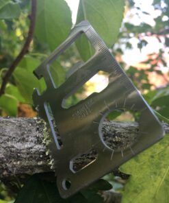 Ninja Outdoorsman 11 in 1 Stainless Steel Credit Card Pocket Sized Survival Multi-Functional Gadget Tool - Great Gift or Stocking Stuffer for Camping, Hiking or Emergency (Single, Silver) 10 81At9PI2JeL