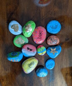 Creativity For Kids Hide and Seek Rock Painting Kit - Arts and Crafts for Kids Ages 6-8+, Gifts for Kids, Craft Kit with 10 Rocks and Waterproof Paint, Small Original 55 81AtS8 9AL
