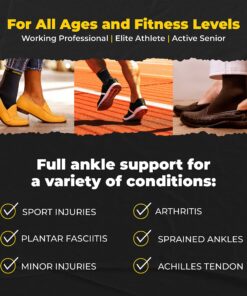 CopperJoint Arch Support for Plantar Fasciitis Relief - Ankle Compression Sleeve for Foot Pain Relief and Achilles Tendon Support - Breathable Copper Infused Nylon (Medium) Medium 28 81Atn0w XkL