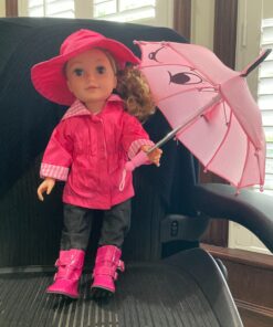 Dress Along Dolly 6pc Rainy Day 18" Doll Outfit- American Clothes & Accessories Set Includes Raincoat, Umbrella, Boots, Hat, Pants & Shirt- Perfect Holiday Girl Gift Set for Less 29 81Au UKJVqL
