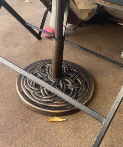 DC America UBP18181-BR 18-Inch Cast Stone Umbrella Base, Made from Rust Free Composite Materials, Bronze Powder Coated Finish 20 81AwYq3a2NL