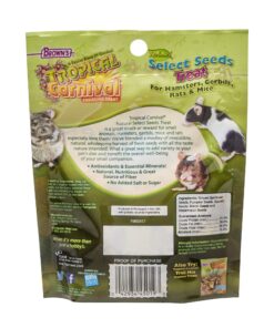 F.M. Brown's Tropical Carnival Natural Select Seeds Treat - Fiber, Antioxidants, and Essential Minerals for Hamsters, Gerbils, Rats, and Mice - 3.5 oz 11 81AwleyGEIS
