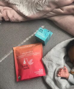 Pink Stork Postpartum Recovery Herbal Tea, Organic Red Raspberry Leaf with Chamomile, Hormone Balance for Women after Labor and Delivery, Strawberry Passion, Caffeine-Free, 15 Sachets 31 81Axo3LUsL