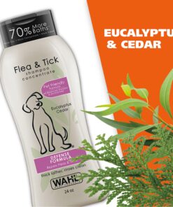 Wahl USA Flea & Tick Repelling Dog Shampoo for Pets – Defense Formula with Eucalyptus Cedar & Rosemary – 24 Oz - 820007A 16 81AyAq1D90L 1