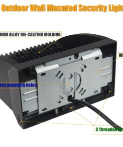 dephen 120W LED Wall Pack 5000K 16200lm Rotatable 2 Heads Wall Light 60-120 Beam Angle Adjustable IP65 Outdoor Commercial Flood Lighting Fixture - UL Listed 120W-16200Lm-No photocell 10 81AzRKXbbRL