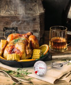 Candy Thermometer with Pot Clip - Frying Oil Thermometers Deep Fryer Thermometer for Cooking Temp 8.8” Long Probe Upgrade, Stainless Steel Analog Meat Food Thermometer for Fried Chicken Liquid 12 81B 4bZQIL