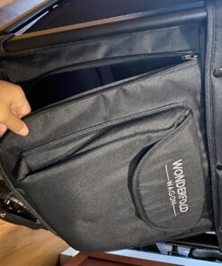 WONDERFOLD W4 Original Quad Stroller Wagon Featuring 4 High Face-to-Face Seats with 5-Point Harnesses, Easy Access Front Zipper Door, and Removable UV-Protection Canopy, Black W4_Original 48 81B D2kLY6L