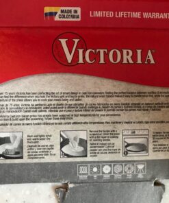 Victoria Rectangular Cast Iron Meat Press with a Wooden Handle, Preseasoned with Flaxseed Oil, Made in Colombia 8.3 x 4.4 Inch 29 81B Oh2x0IL