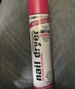 Onyx Professional Spray On Nail Dry with Island Coconut Scent, Nail Dryer Quickly Dries Nail Polish While Preventing Smearing & Conditions Cuticles & Nails, 7.5 Oz 7 81B oDbw2CL